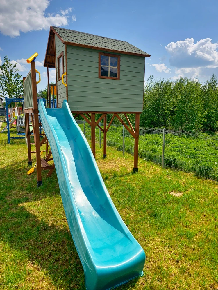 4IQ Vaikiška čiuožykla 290 cm, turkio spalvos