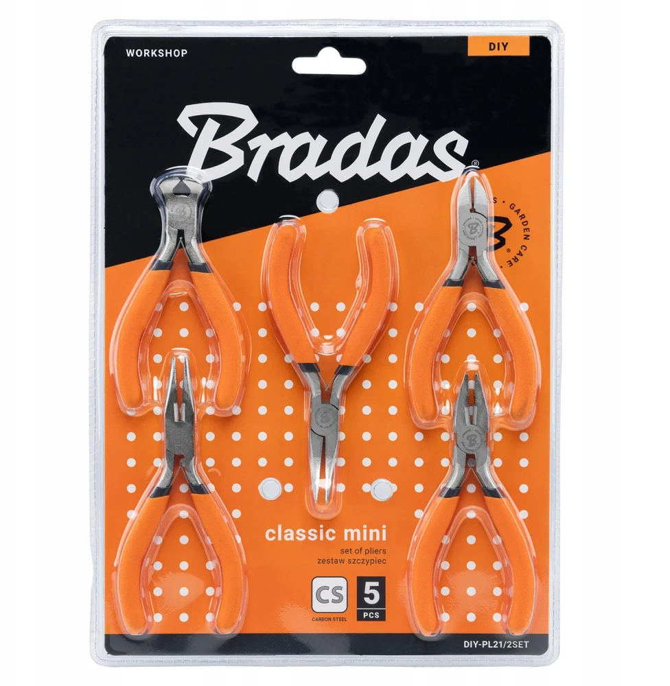 Bradas CLASSIC MINI replių rinkinys, 5 dalių, nikeliuotas, „DIY-PL21/2SET“