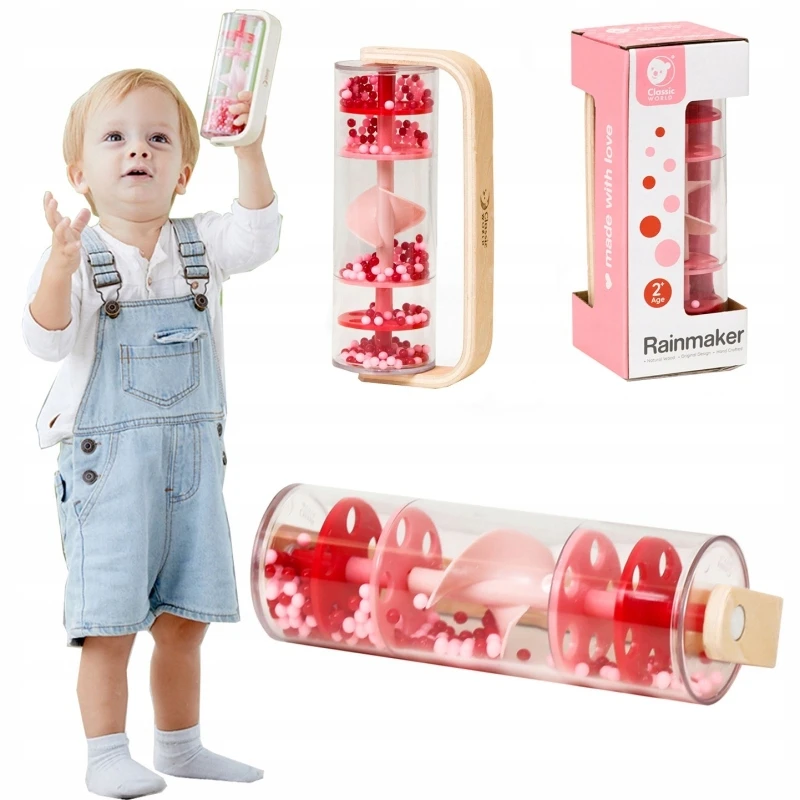 CLASSIC WORLD Medinis Raindrop Žaislas Raudonas, Su Rutuliukais