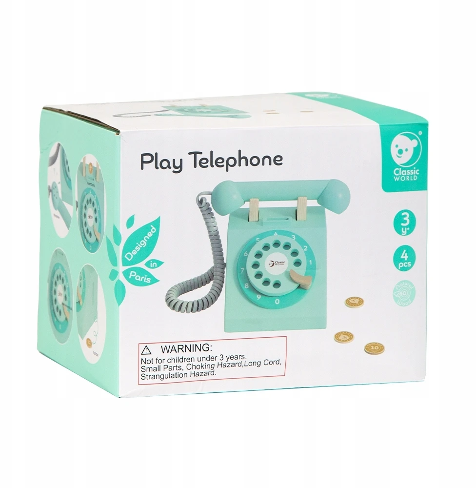 CLASSIC WORLD Medinis Telefonas Vaikams 4 el. Klasikinis