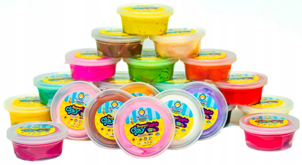ClayDoll Super Light Clay PUTOLAS 24 vnt. + Lagaminas + Priedai MAGICAL PLASTIC