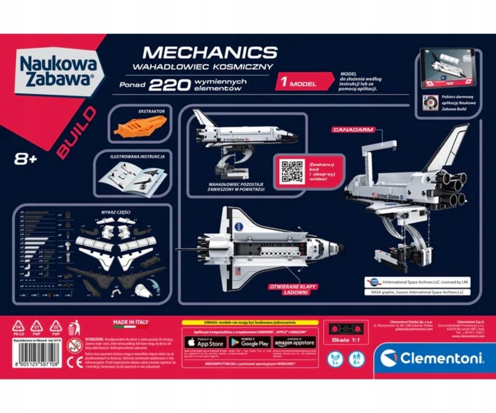 Clementoni mechanikos laboratorija. Kosminis laivas