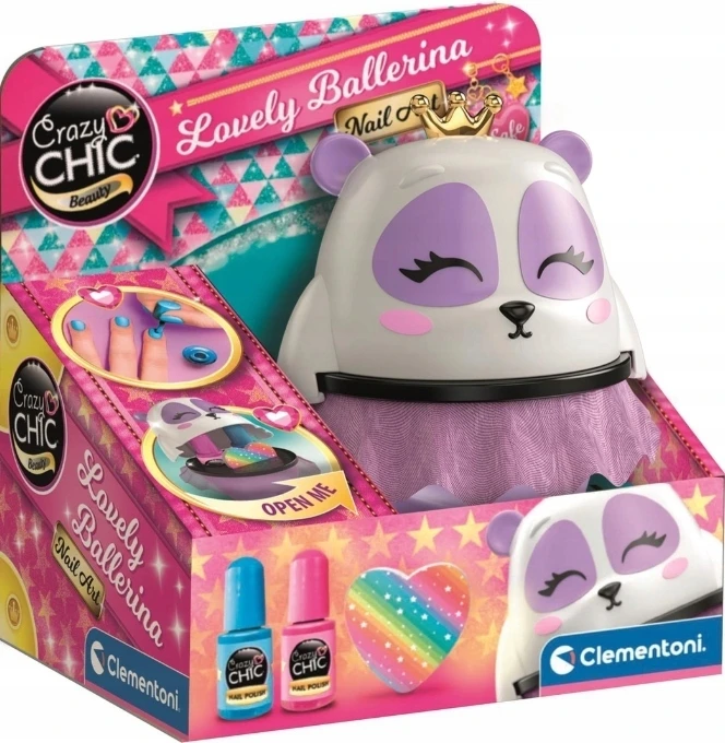 Clementoni Crazy Chic Balerina Panda 18115 - Rinkinys nagų dizainui