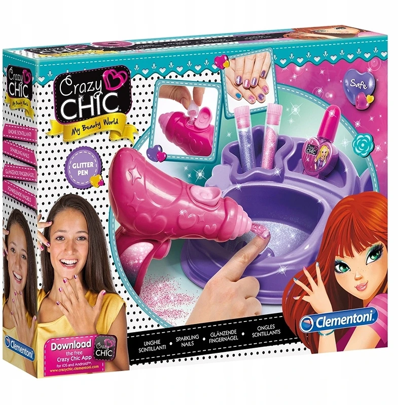 CLEMENTONI Crazy Chic blizgantys nagai 78291