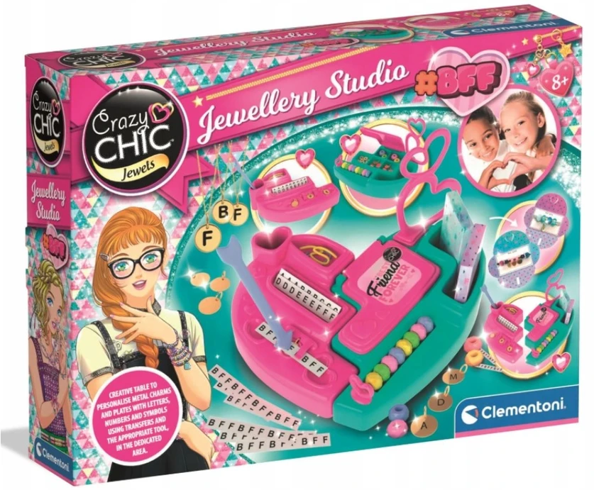 Clementoni Crazy Chic Jewelry geriausių draugų rankdarbių rinkinys