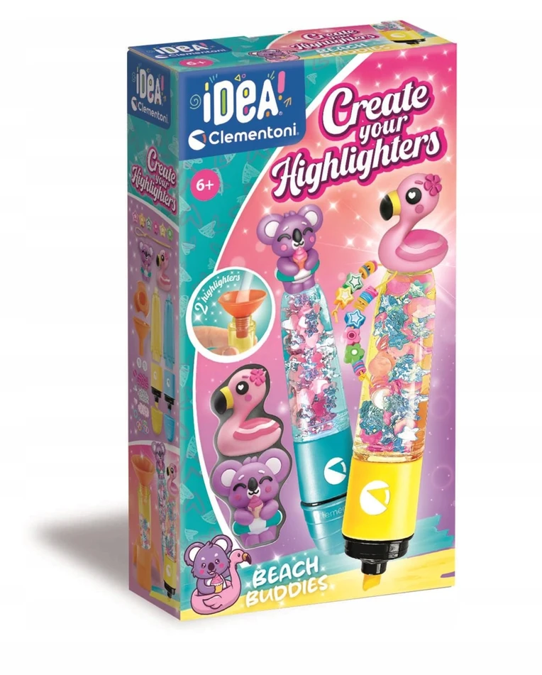 CLEMENTONI CREA IDEA MINI MARKER FACTORY sukurti žymeklius BEACH FRIENDS