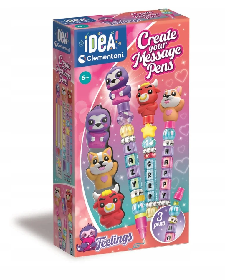 CLEMENTONI CREA IDEA MINI PEN FACTORY EMOTIONS rašiklių rinkinys