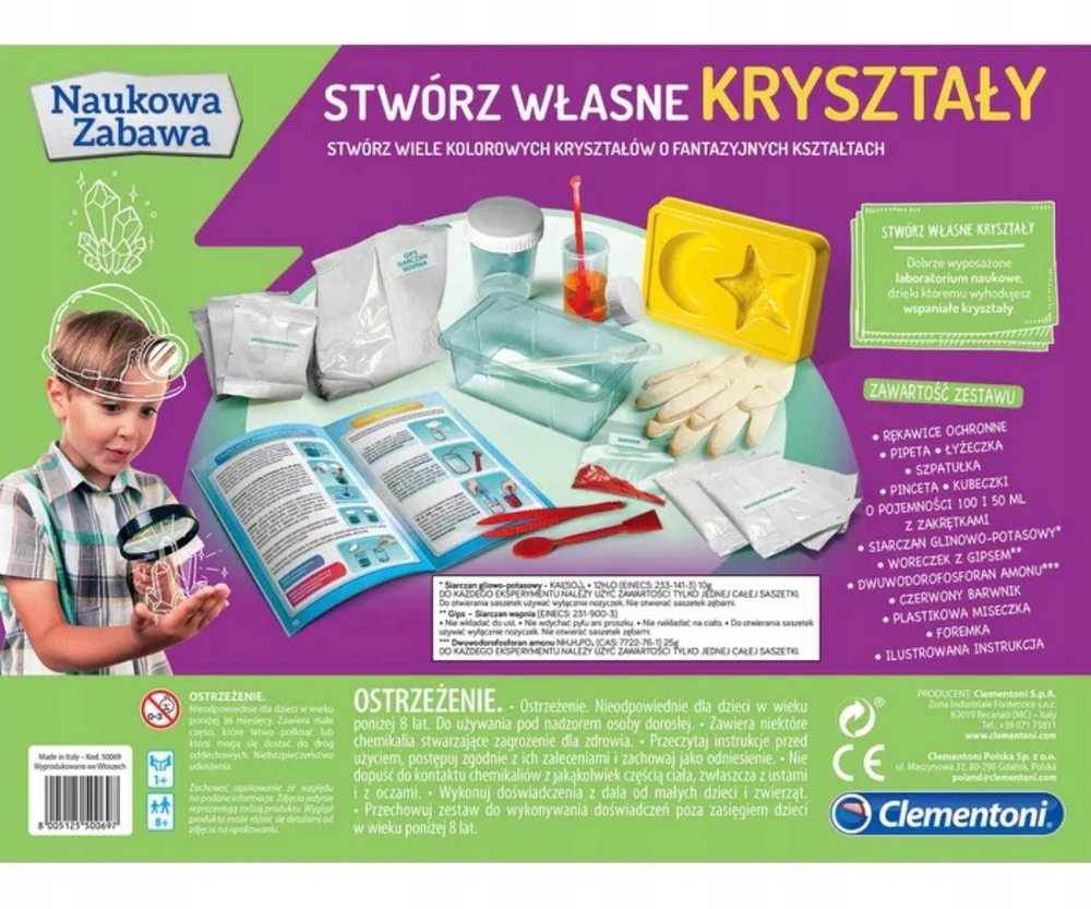 Clementoni rinkinys – susikurkite savo kristalus