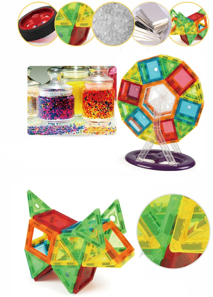 click4TOYS 3D MAGNETINIAI MAGNETINIAI KLUOKAI, LAIKOMOJI NEODIMIO PLOKŠTELĖS VAIKAMS