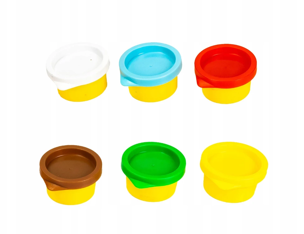 click4TOYS 6 TEŠLOS VIENETŲ RINKINYS + VAIKŲ PLASTIKOS PASTOS HAMBURGERIŲ MAŠINAS