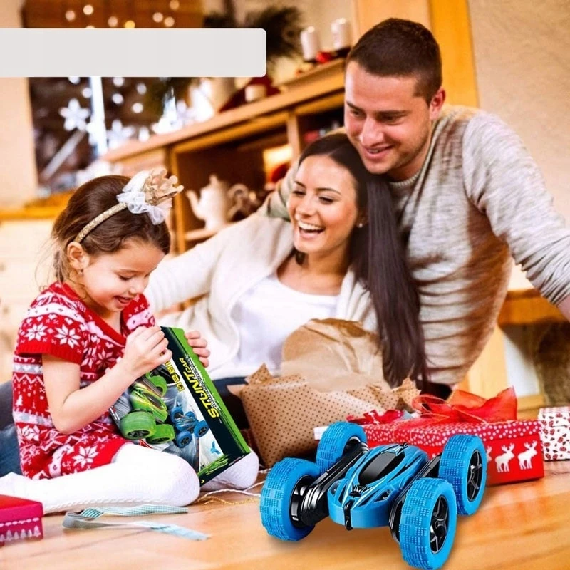 click4TOYS AUTO TWISTER RC AUTOMOBILIS VAIKAMS + NUOTOLINIO PULTAS 2.4 LED ACROBAT