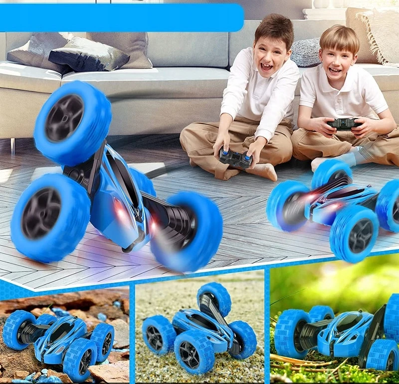 click4TOYS AUTO TWISTER RC AUTOMOBILIS VAIKAMS + NUOTOLINIO PULTAS 2.4 LED ACROBAT