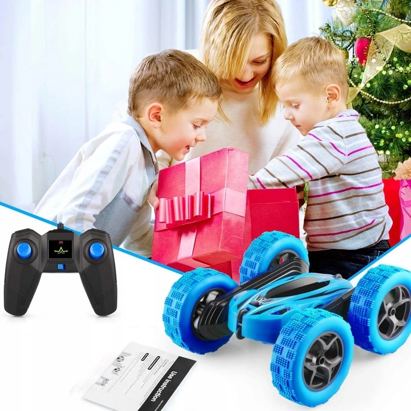 click4TOYS AUTO TWISTER RC AUTOMOBILIS VAIKAMS + NUOTOLINIO PULTAS 2.4 LED ACROBAT