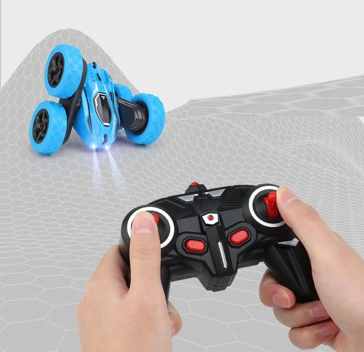 click4TOYS AUTO TWISTER RC AUTOMOBILIS VAIKAMS + NUOTOLINIO PULTAS 2.4 LED ACROBAT