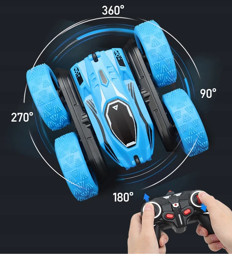 click4TOYS AUTO TWISTER RC AUTOMOBILIS VAIKAMS + NUOTOLINIO PULTAS 2.4 LED ACROBAT