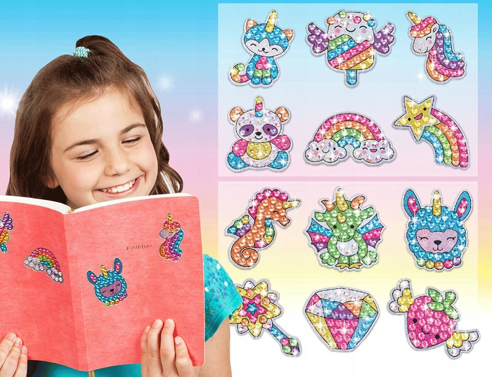 Click4Toys DEIMANTINIS SIUVINĖJIMAS VAIKAMS KŪRYBINĖ MOZAIKA + DEIMANTINĖ DAŽYMO RINKINYS