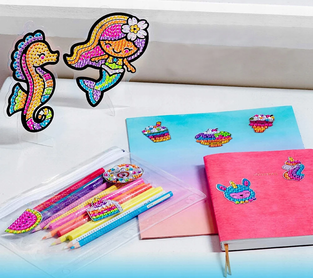 Click4Toys DEIMANTINIS SIUVINĖJIMAS VAIKAMS KŪRYBINĖ MOZAIKA + DEIMANTINĖ DAŽYMO RINKINYS