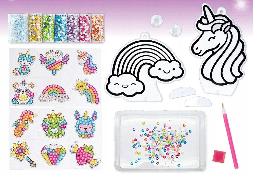Click4Toys DEIMANTINIS SIUVINĖJIMAS VAIKAMS KŪRYBINĖ MOZAIKA + DEIMANTINĖ DAŽYMO RINKINYS