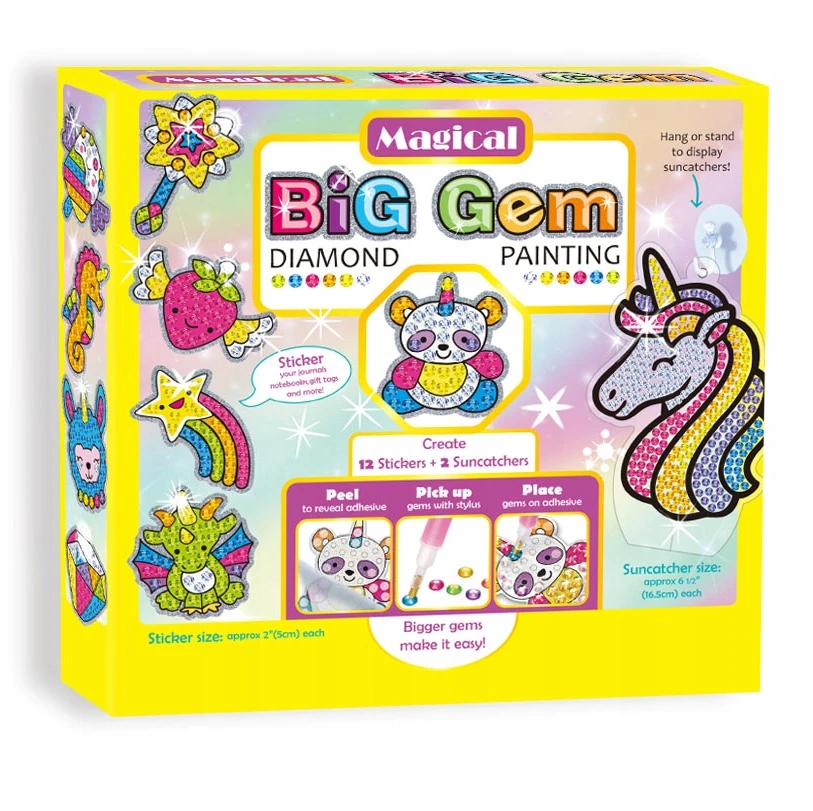 Click4Toys DEIMANTINIS SIUVINĖJIMAS VAIKAMS KŪRYBINĖ MOZAIKA + DEIMANTINĖ DAŽYMO RINKINYS