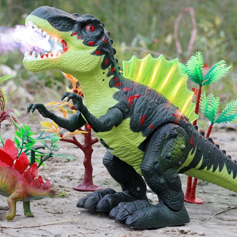 Click4Toys DIDELI T-REX DINOZAURŲ PASIĖJIMAI, RAUJIMAI, ŠVIESOS, KĖPAVIMAS GARAI, VAIKŲ FIGŪRA, 20 CM