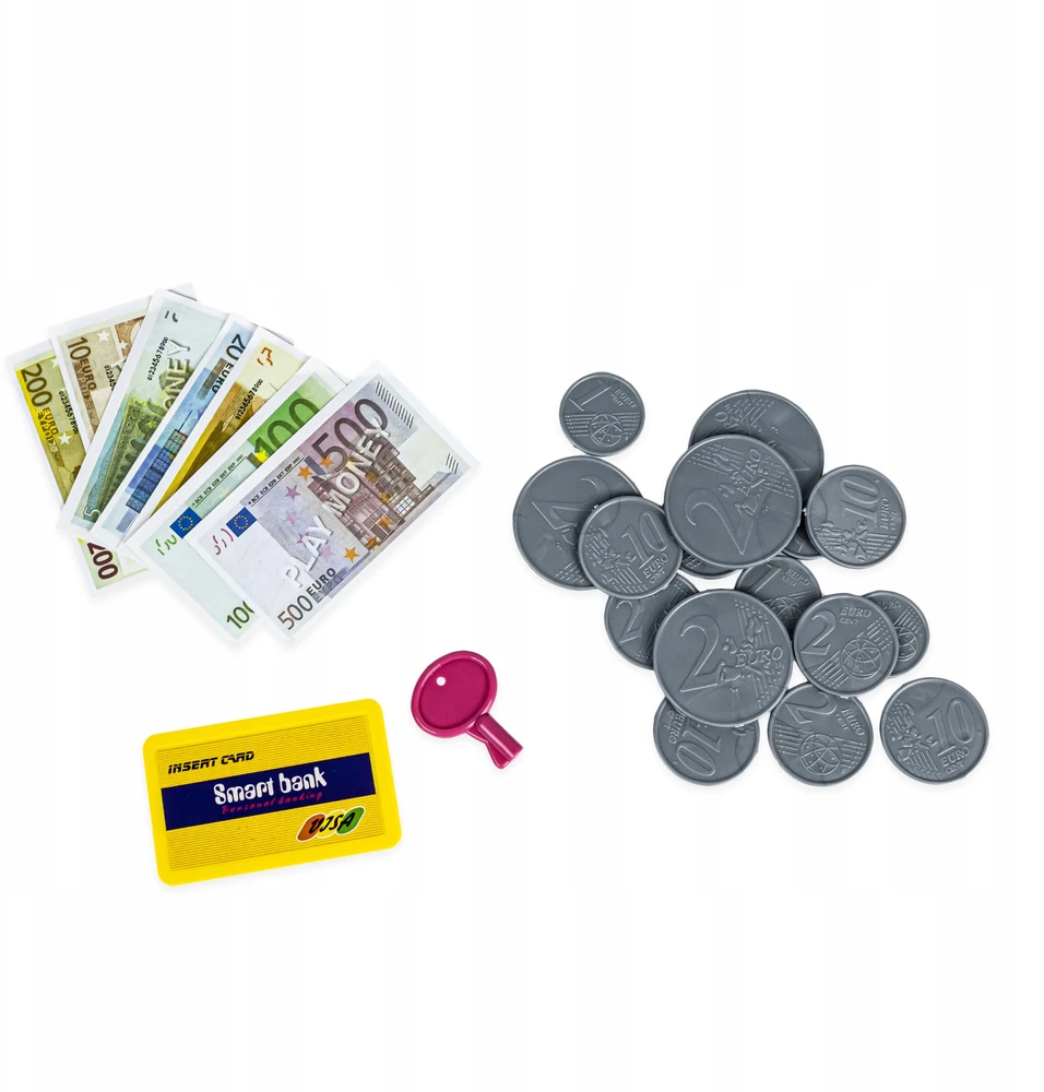 Click4Toys DIDELIS INTERAKTYVI PARDUOTUVĖS KASOS APARATŪRA VAIKAMS + SKAIČIUOKLĖS SVORIO KREPŠELĖ