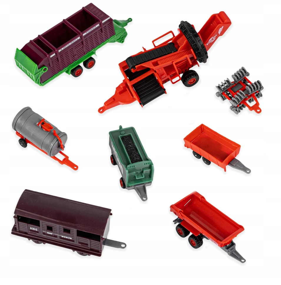 Click4Toys DIDELIS ŽEMĖS ŪKIO TRANSPORTO PRIEMONIŲ TECHNIKOS RINKINYS VAIKAMS DVIEJI TRAKTORIAI TRAKTORIAUS PĖLYMAS