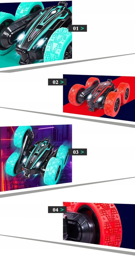 Click4Toys DVIPUŠIS TWISTER AUTOMOBILIS, VALDYMAS RANKOS GESTAIS SUKIMO LED 2,4 GHz NUOTOLINIO PULTO PULTAS