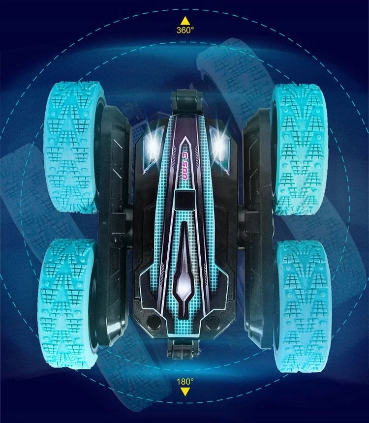 Click4Toys DVIPUŠIS TWISTER AUTOMOBILIS, VALDYMAS RANKOS GESTAIS SUKIMO LED 2,4 GHz NUOTOLINIO PULTO PULTAS