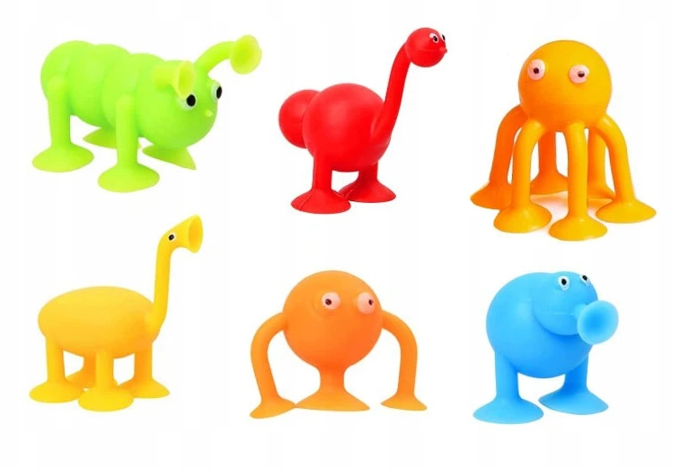 Click4Toys EDUKACINIAI KONSTRUKCINIAI KLAUKAI SILIKONINIAI SIURBUČIŲ RINKINYS VAIKAMS 96 vnt.