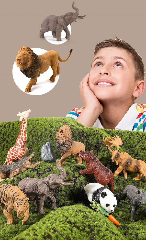click4TOYS FIGURINOS LAUKINIAI GYVŪNAI SAFARI LAUKINIŲ zoologijos sodo GYVŪNŲ KOLEKCIJA 58 EL + BOX