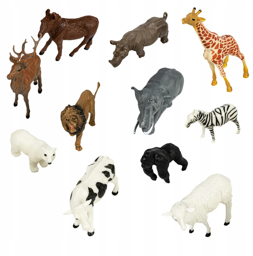 click4TOYS FIGURINOS LAUKINIAI GYVŪNAI SAFARI LAUKINIŲ zoologijos sodo GYVŪNŲ KOLEKCIJA 58 EL + BOX