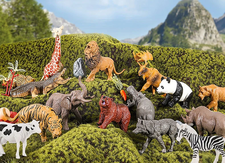 click4TOYS FIGURINOS LAUKINIAI GYVŪNAI SAFARI LAUKINIŲ zoologijos sodo GYVŪNŲ KOLEKCIJA 58 EL + BOX