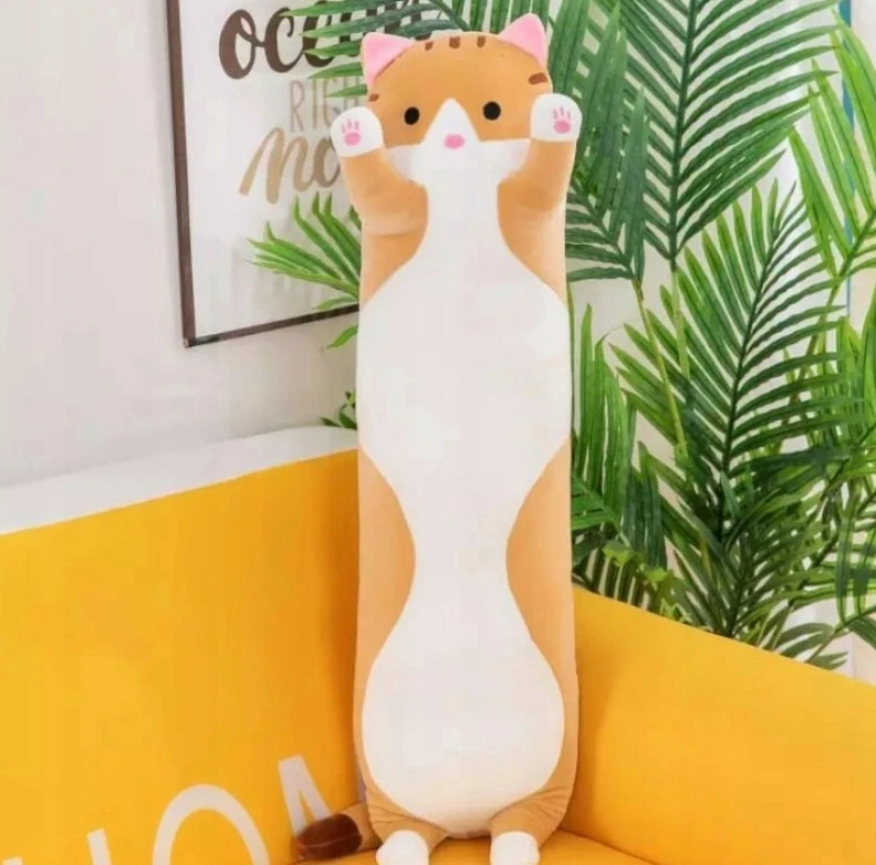 Click4Toys Ilgas pliušinis kačiukas, 70 cm - talismanas ir miela pagalvė