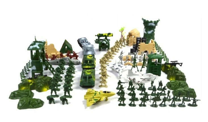 Click4Toys KARINĖS BAZĖS KARIEČIAI ARMIJOS FIGURINĖS IKI 300 EL LĖKTUVIŲ TANKŲ VAIKAMS