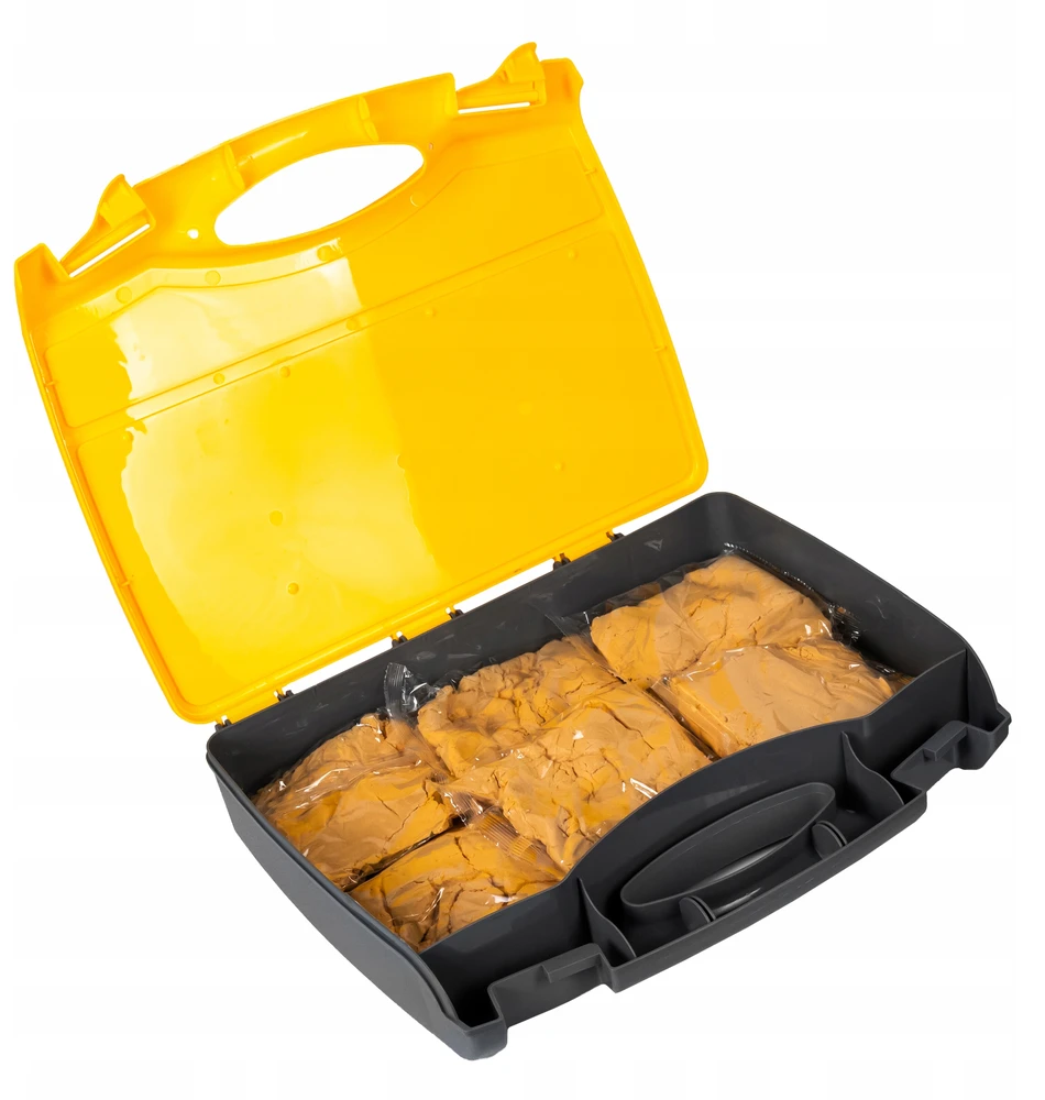 Click4Toys KINETINIS SMĖLIŲ RINKINYS MOL STATYBINĖS TRANSPORTO PRIEMONĖS XXL lagaminas + NEMOKAMAS MEGA