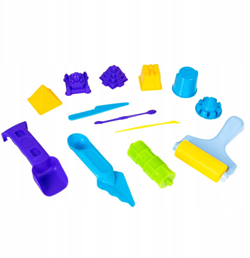 Click4Toys KINETINIS SMĖLIŲ RINKINYS MOL STATYBINĖS TRANSPORTO PRIEMONĖS XXL lagaminas + NEMOKAMAS MEGA