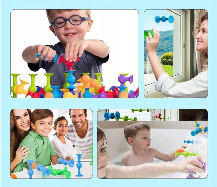 Click4Toys LAIKOMOJI KONSTRUKCINIAI KLUOKLIAI SIURBUČIAI VAIKAMS GYVŪNAMS FIGURĖLIAI 36E