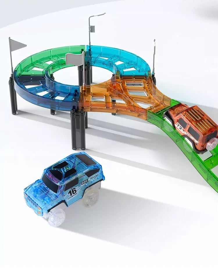 Click4Toys Magnetinė trasa su automobiliais – 59 elementai