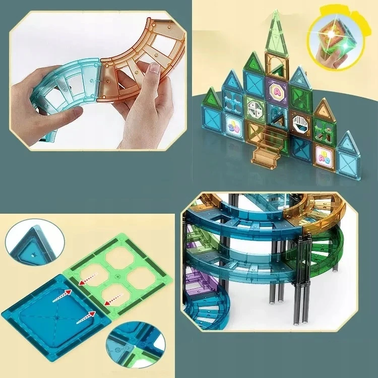 Click4Toys Magnetinė trasa su automobiliais – 59 elementai