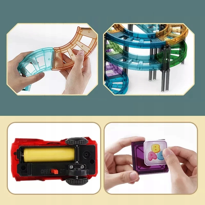Click4Toys Magnetinė trasa su automobiliais – 59 elementai