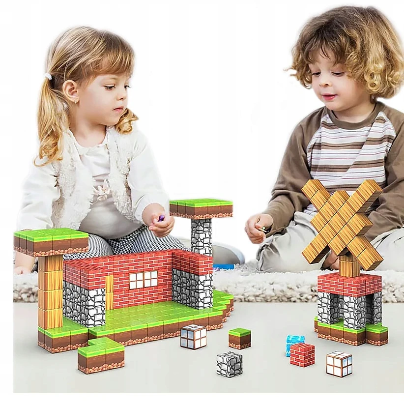 Click4Toys Magnetinės plytos 3D pasaulis AIG, 108 dalys