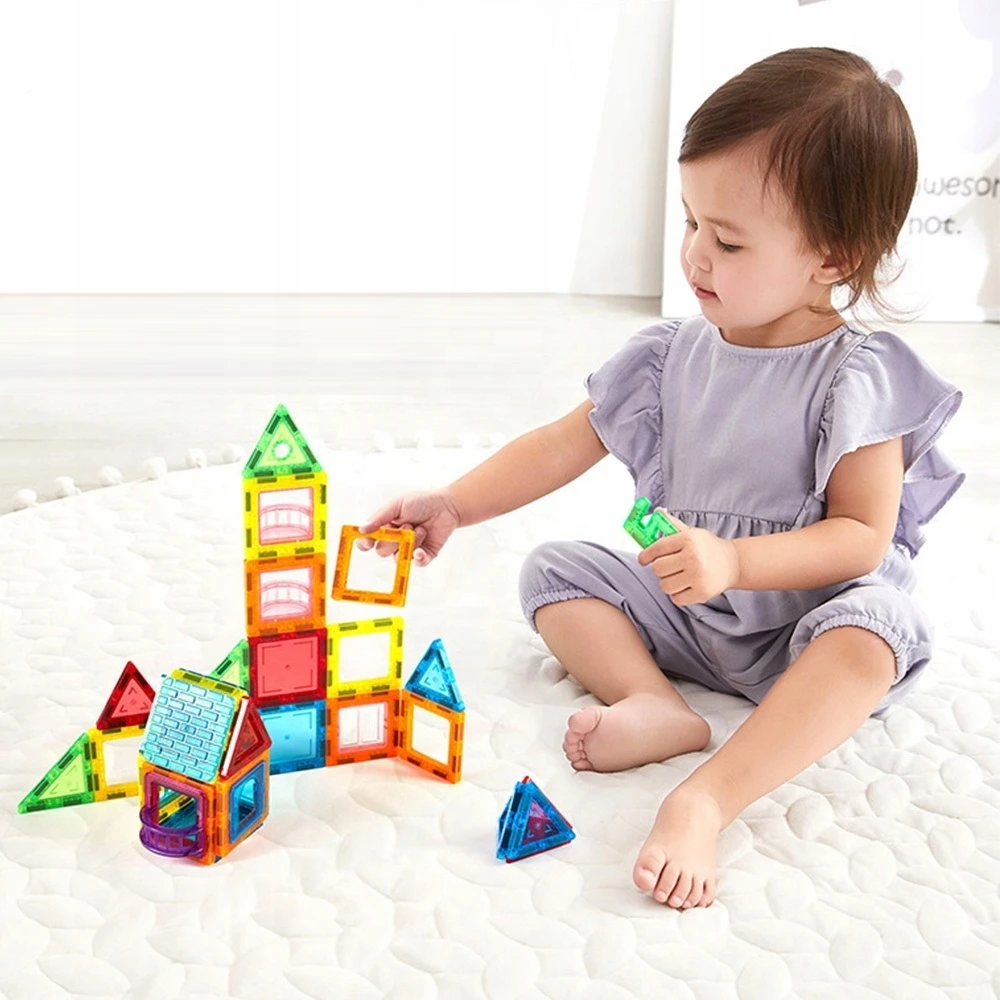 Click4Toys MAGNETINIAI BLOKAI 3D MAGNETINĖS KONSTRUKCIJOS MOKOMOSIŲ PLOKŠČIŲ RINKINYS 45 vnt.