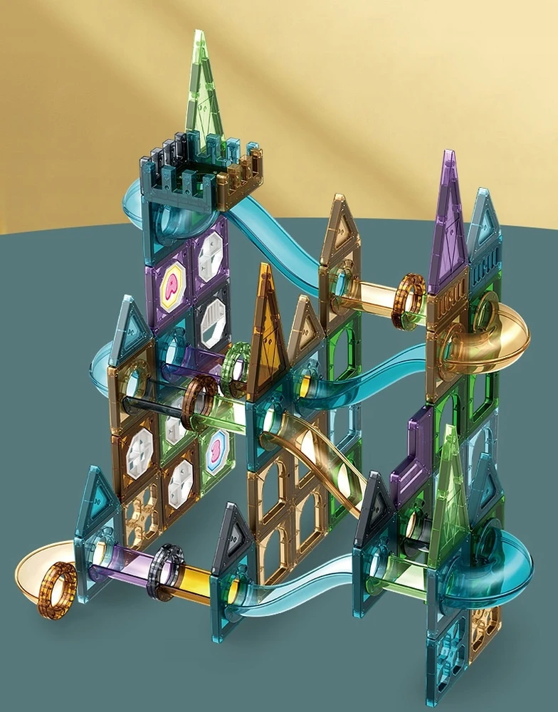 Click4Toys MAGNETINIŲ BLOKŲ PLOKŠČIAI 100 EL RUTUČIŲ stelažas VAIKAMS DIDELIS MAGNETINIS RINKINYS