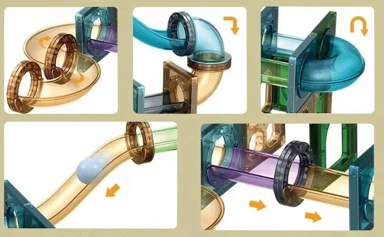 Click4Toys MAGNETINIŲ BLOKŲ PLOKŠČIAI 100 EL RUTUČIŲ stelažas VAIKAMS DIDELIS MAGNETINIS RINKINYS