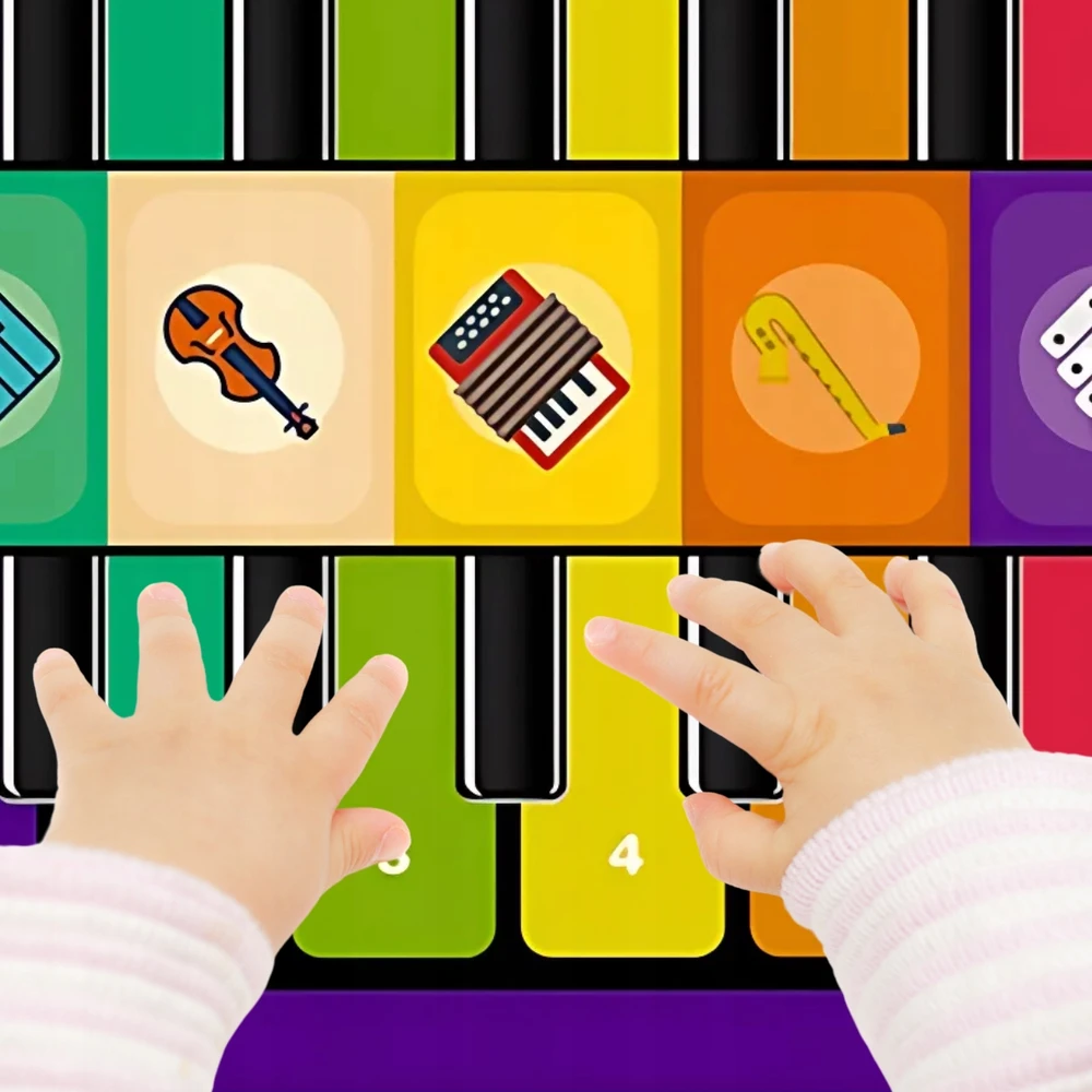 Click4Toys Muzikinis kilimėlis šokantis pianino žaidimas vaikams AIG įvairiaspalvis