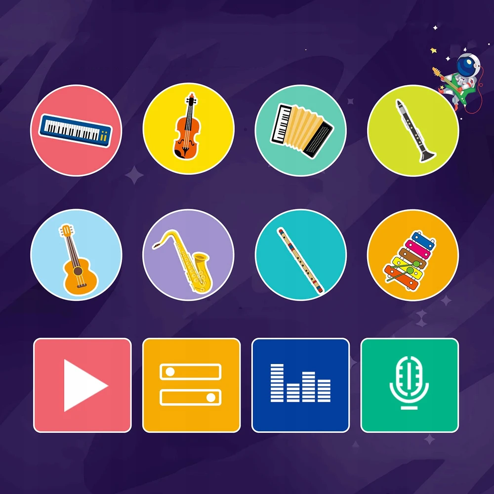 Click4Toys Muzikinis kilimėlis šokantis pianino žaidimas vaikams AIG įvairiaspalvis