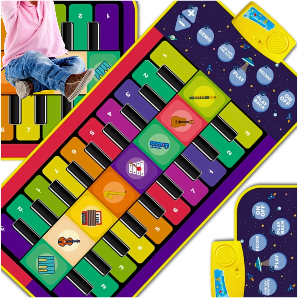 Click4Toys Muzikinis kilimėlis šokantis pianino žaidimas vaikams AIG įvairiaspalvis