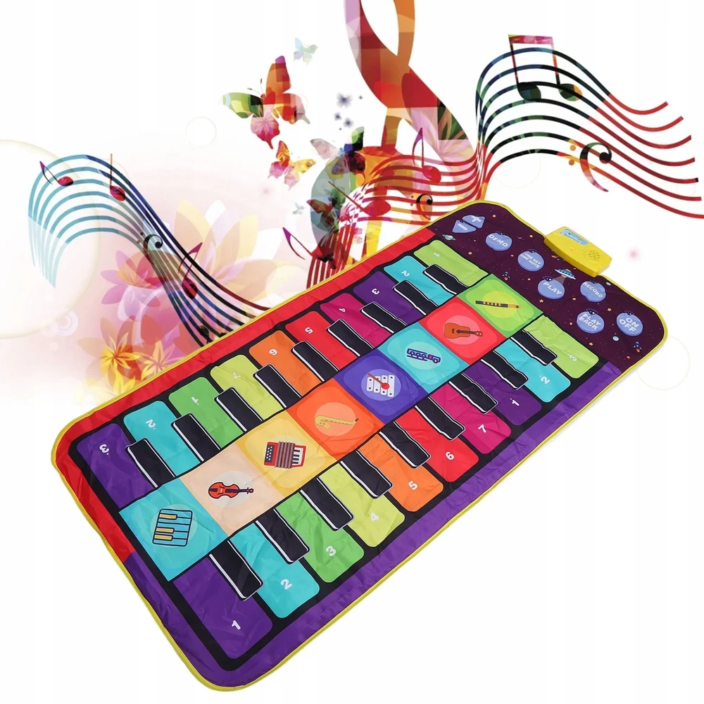 Click4Toys Muzikinis kilimėlis šokantis pianino žaidimas vaikams AIG įvairiaspalvis