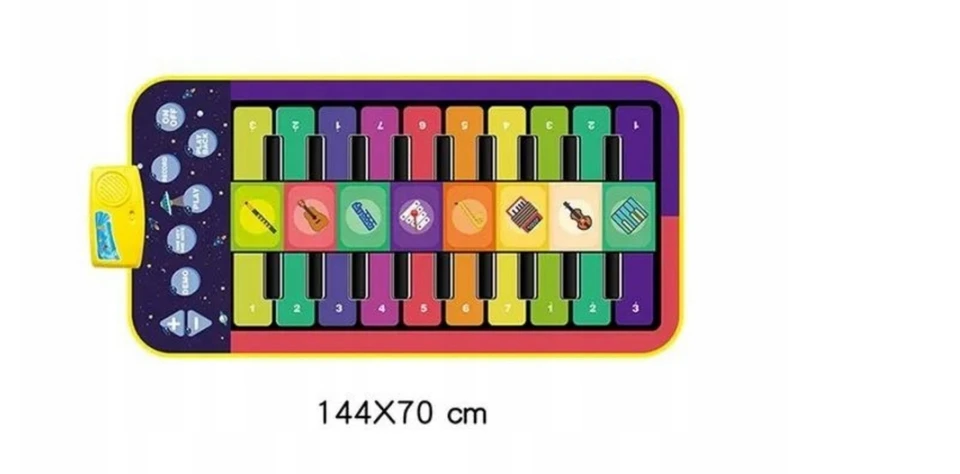 Click4Toys Muzikinis kilimėlis šokantis pianino žaidimas vaikams AIG įvairiaspalvis