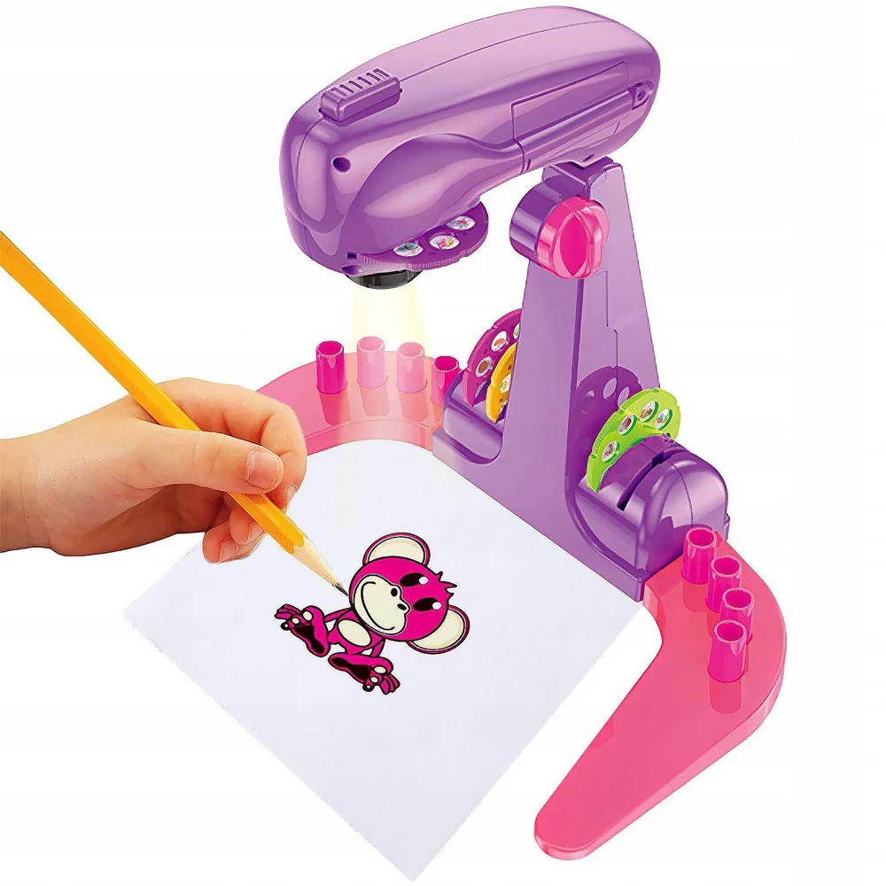 click4TOYS PROJEKTORIUS MOKYTIS PIEŠIMO SU SKAIDRĖLĖMIS VAIKAMS + ŽYMEKLIAI